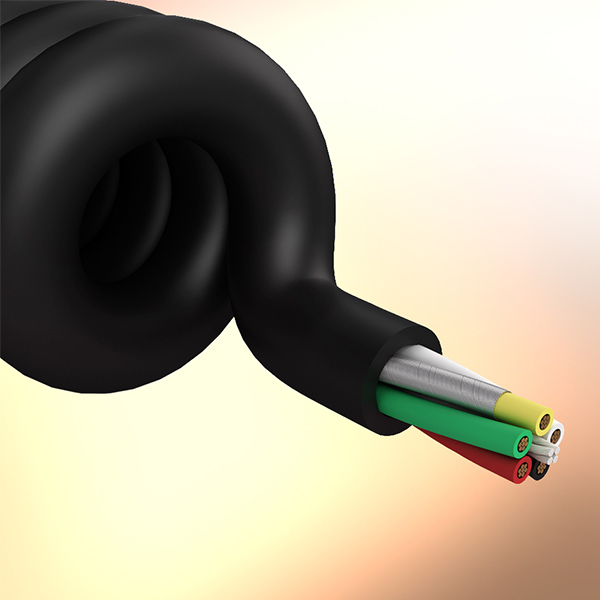 Spirálované kabely ze stíněný elektronický kabel PVC
